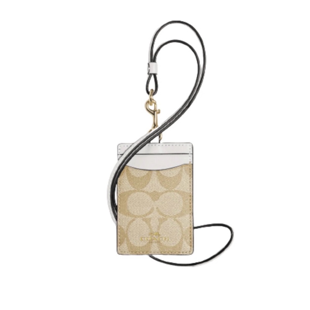 Coach Women's ID Lanyard Card Case In Signature Canvas Leather